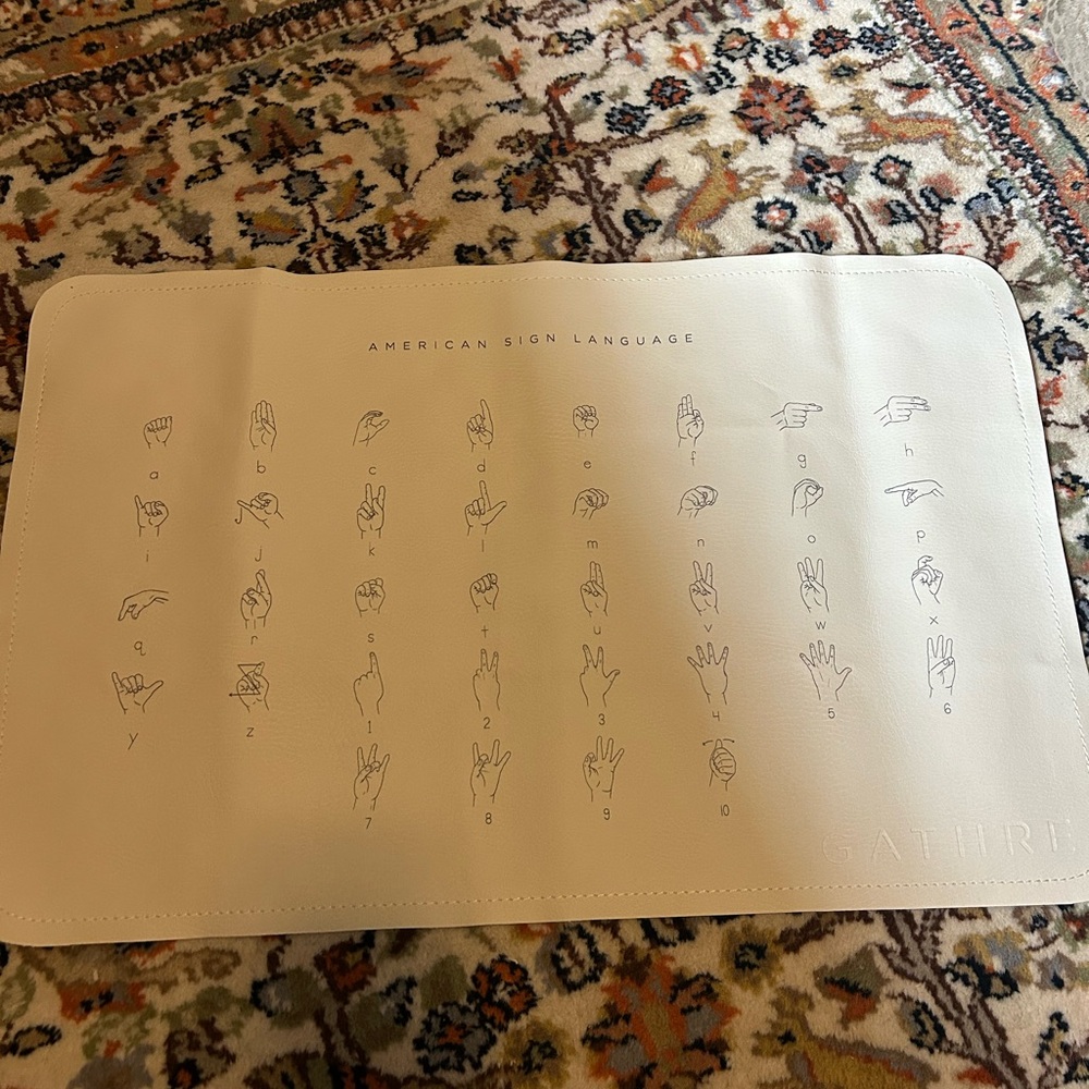 Gathre White American Sign Language micro Mat
